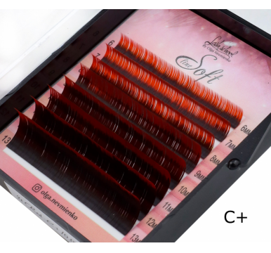 Ресницы "Soft" MINI 2T red