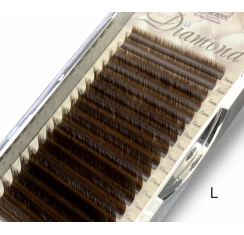 УЦЕНКА Ресницы "Diamond", кофейные, 0,10, L, mix(6-13mm)
