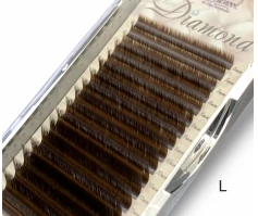 УЦЕНКА Ресницы "Diamond", кофейные, 0,07, L, mix(6-13mm)